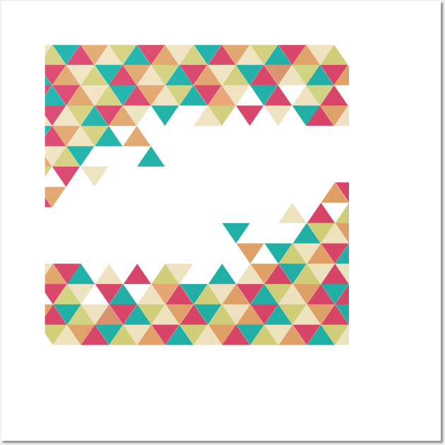 Artsy Summer Triangle Pattern Wall Art by CloudWalkerDesigns